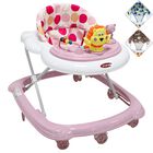 Andadera para Bebé Juguetes León Musical Altura Ajustable Ruedas de Goma Apta desde 6 meses y hasta 12 kg - Rosa