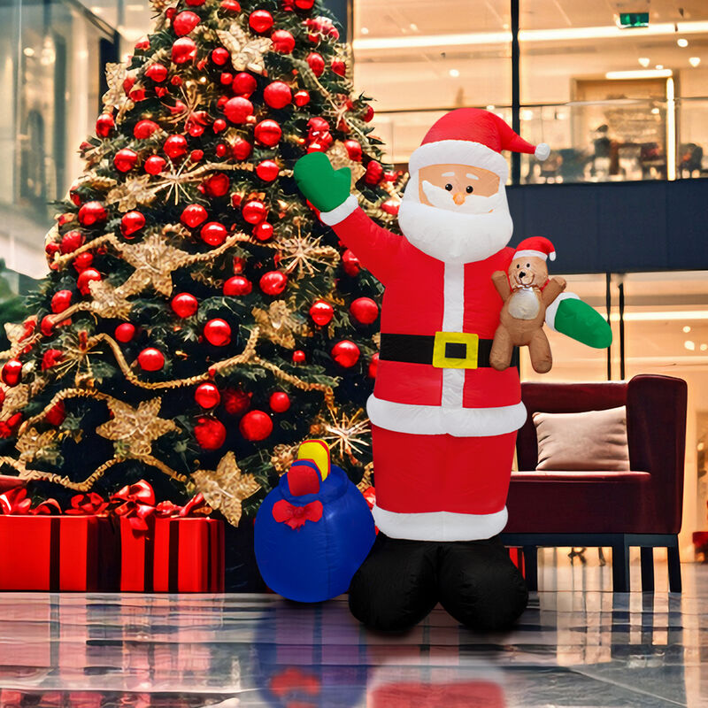 Inflable Navideño Santa Claus Luz Led 1.80 Mts ... image number null