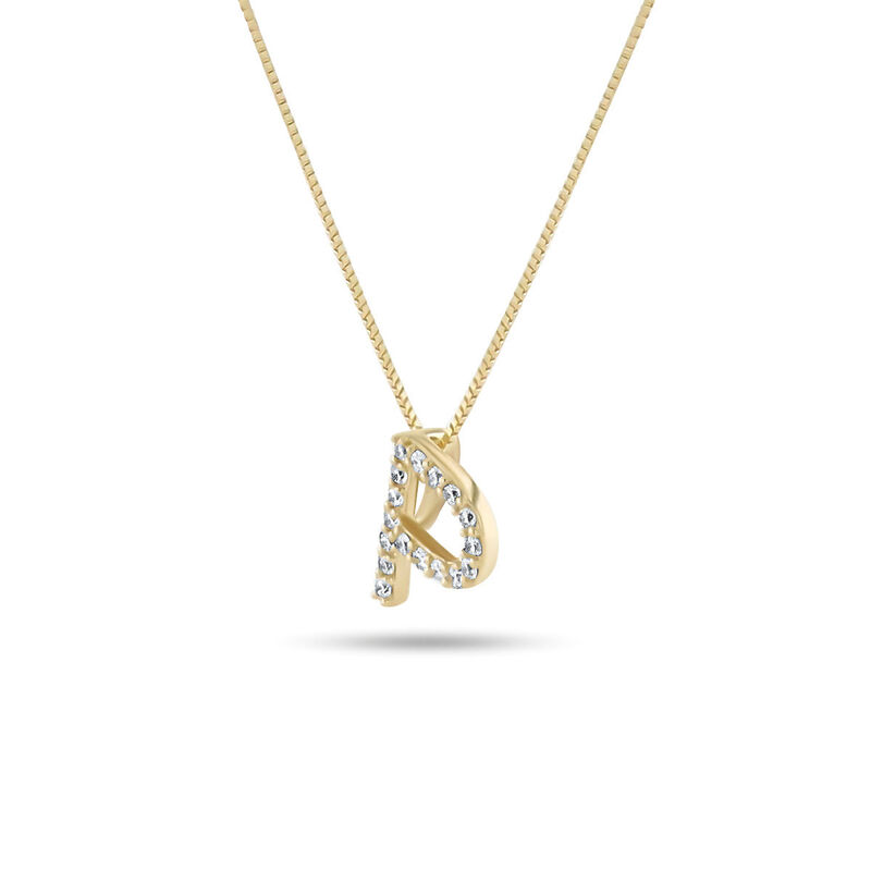 Dije Letra P De Oro Amarillo 14k Con Cadena Con... image number null