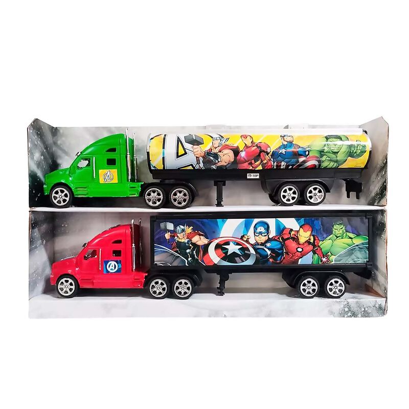Trailer Y Pipa De Fricci&oacute;n 2 Pza Avengers Marve... image number null