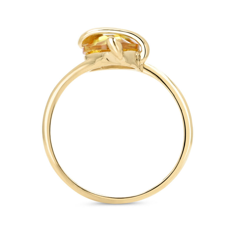 Anillo Promesa De Oro Amarillo 14k Con Zirconia... image number null