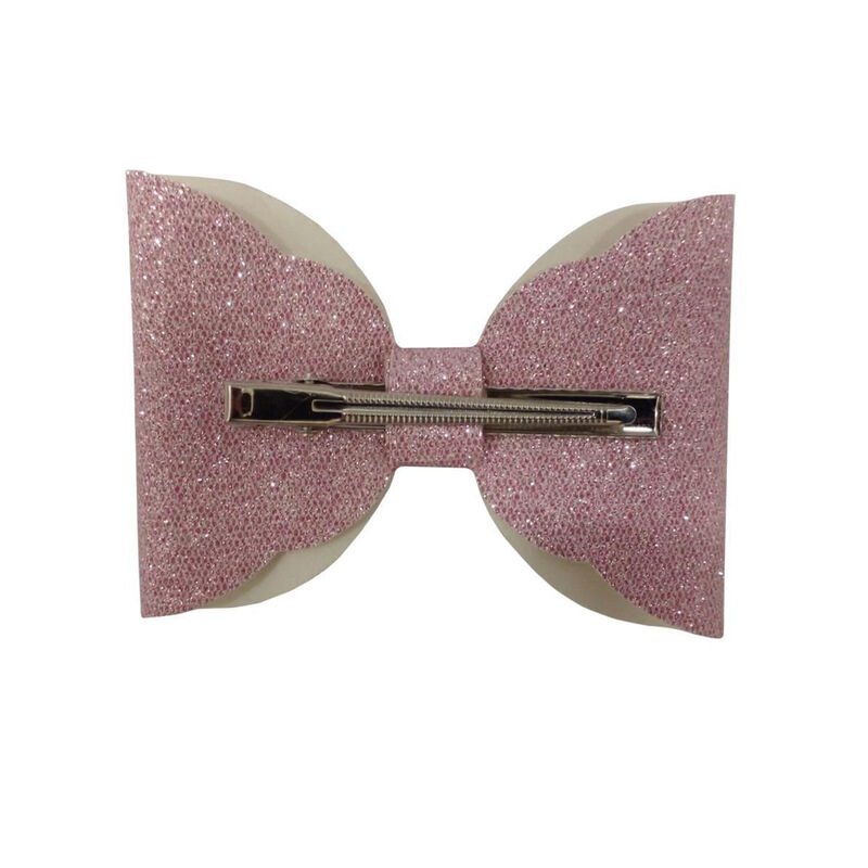 Broche Con Mo&ntilde;o Para Cabello Glitter Panal Rosa image number null