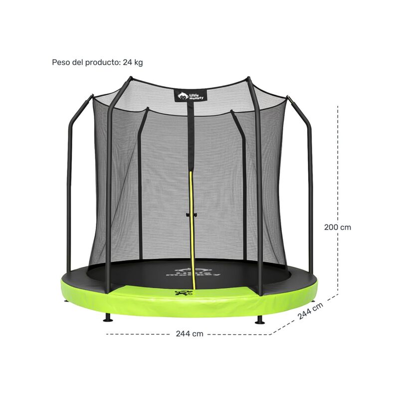 Trampolin 8ft 2m Brincolin Empotrado Malla Segu... image number null