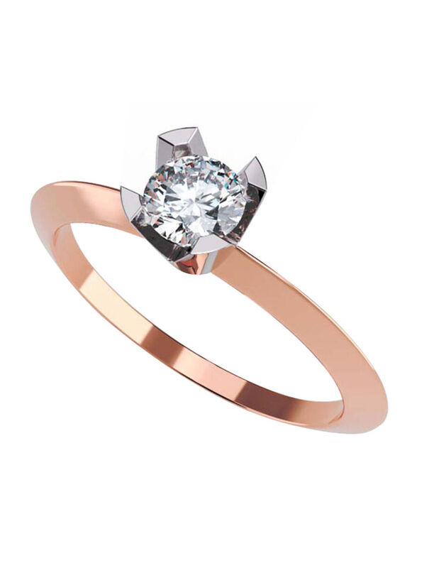 Anillo de Compromiso en Oro de 10K con Circonia... image number null