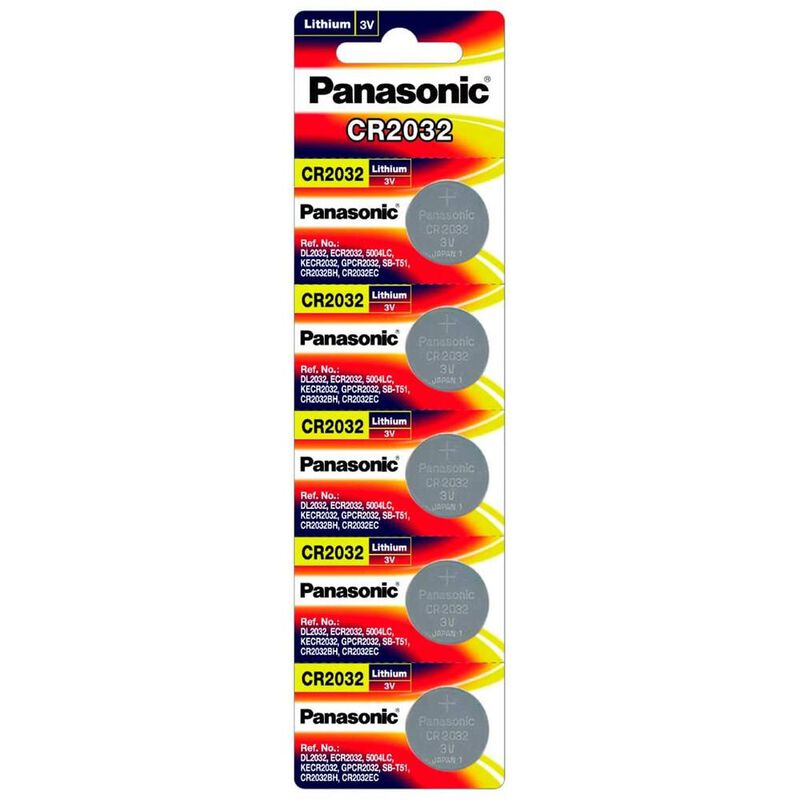 Pila Panasonic Cr2032 3v Tira Con 5 Bot&oacute;n image number null