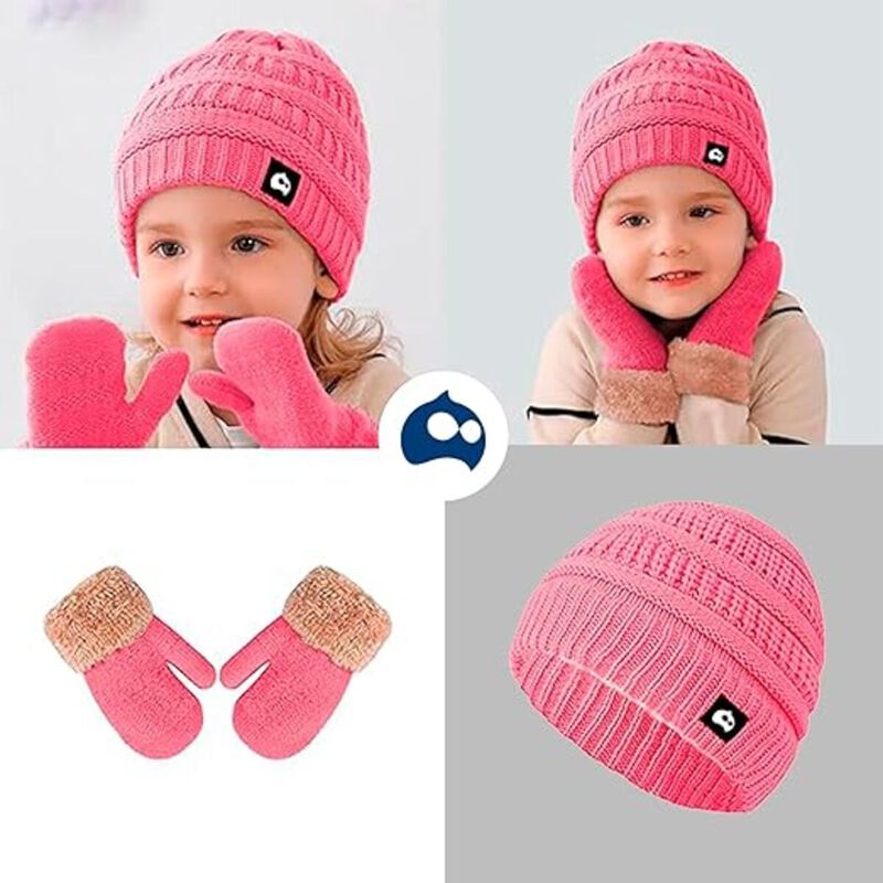 Juego de Gorro, Bufanda y Guantes Rosa para Ni&ntilde;... image number null