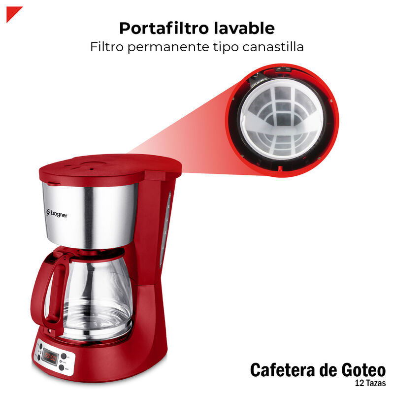 Bogner Cafetera Digital De Goteo Capacidad 12 T... image number null