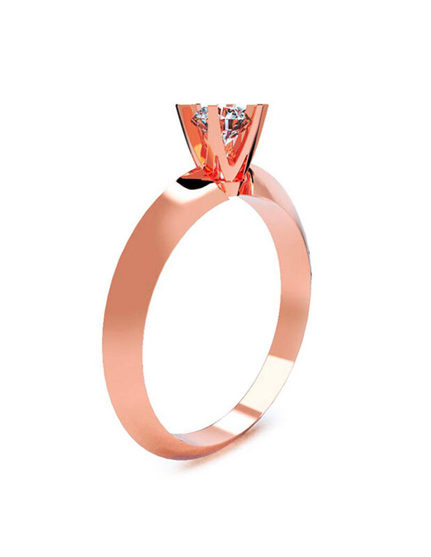 Anillo de Compromiso de 14K con Diamante de Lab... image number null