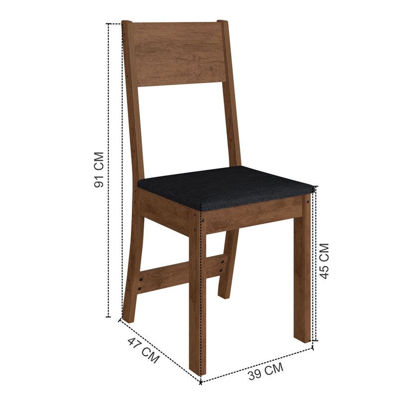 Comedor 4 Sillas Mesa Rectangular Talita Caf&eacute; image number null