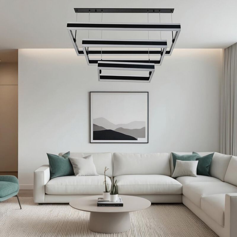 Candil De Led Suspendido 3 Rect&aacute;ngulos image number null