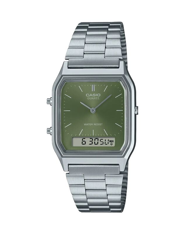 Reloj Casio Vintage AQ-230 Unisex plateado fond... image number null