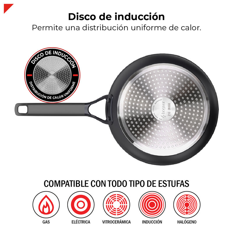 Sart&eacute;n De Aluminio Forjado 28cm Bogner BLACK PR... image number null