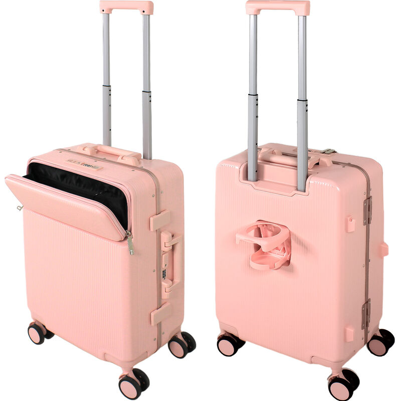 Maleta Cabina Porta Vasos 4 Ruedas Equipaje Dob... image number null