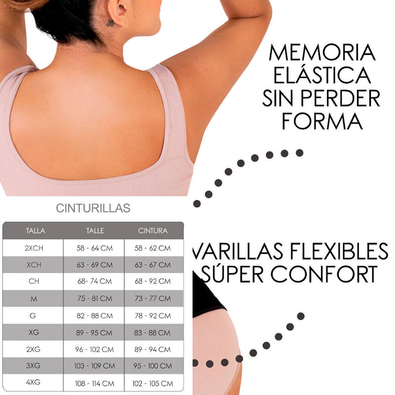 Cinturilla Faja T&eacute;rmica 3 Capas Licra L&aacute;tex Alg... image number null