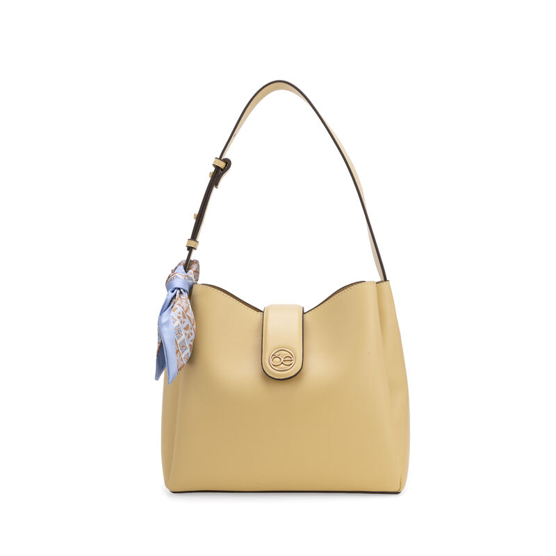 Bolsa Briefcase Mediana Con Mascada Color Amari... image number null