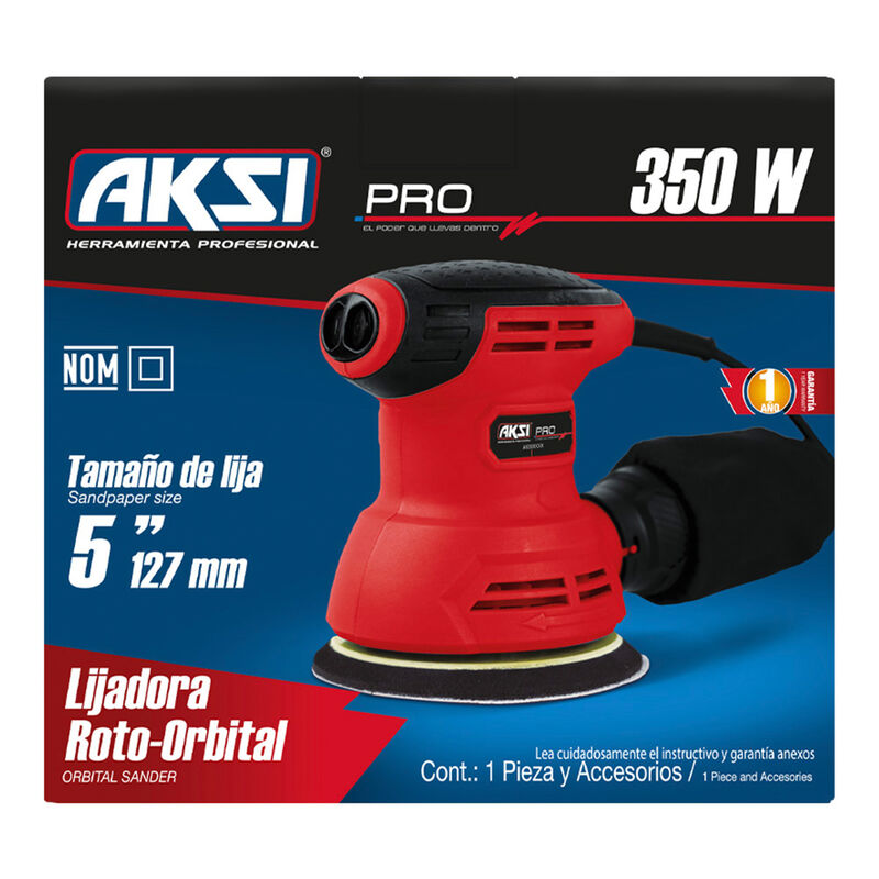 Lijadora Orbital Aksi 240W de 5 pulg Profesiona... image number null
