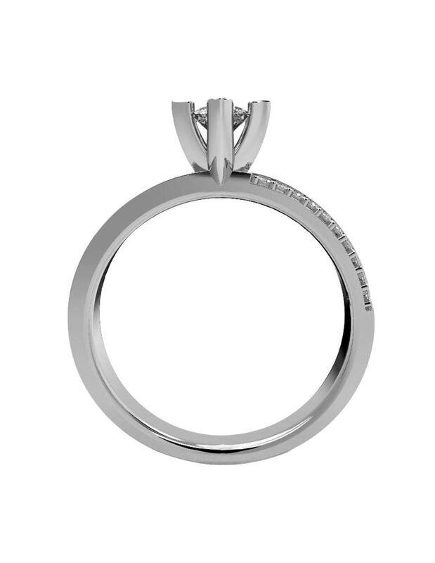 Anillo de Compromiso de 14K con Diamante de Lab... image number null