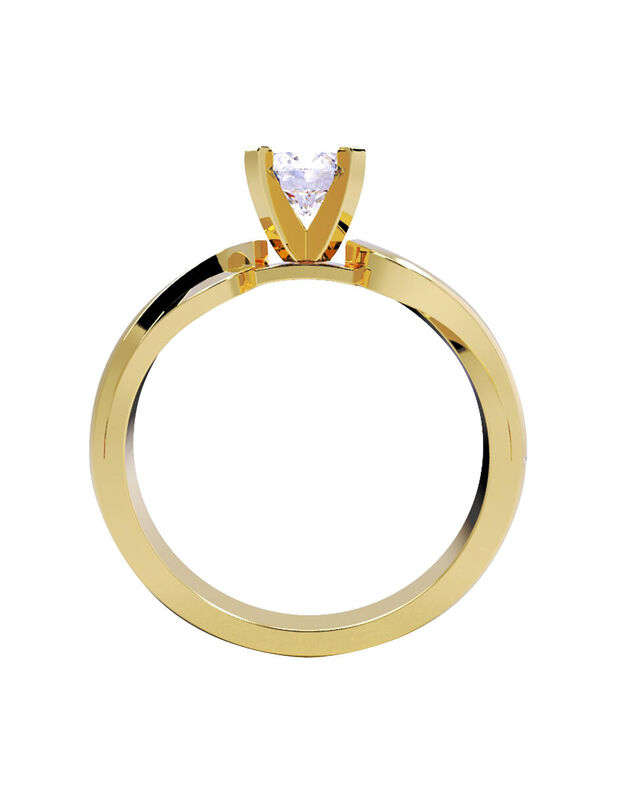 Anillo de Compromiso de 14K con Diamante de Lab... image number null