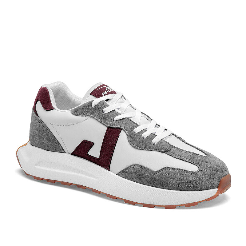 Apoort Tenis urbano para hombre. Blanco gris vi... image number null