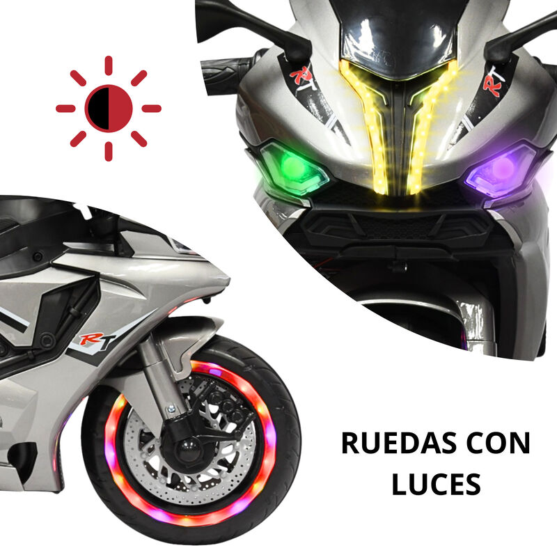 Moto Montable El&eacute;ctrica para Ni&ntilde;os Luces Led So... image number null