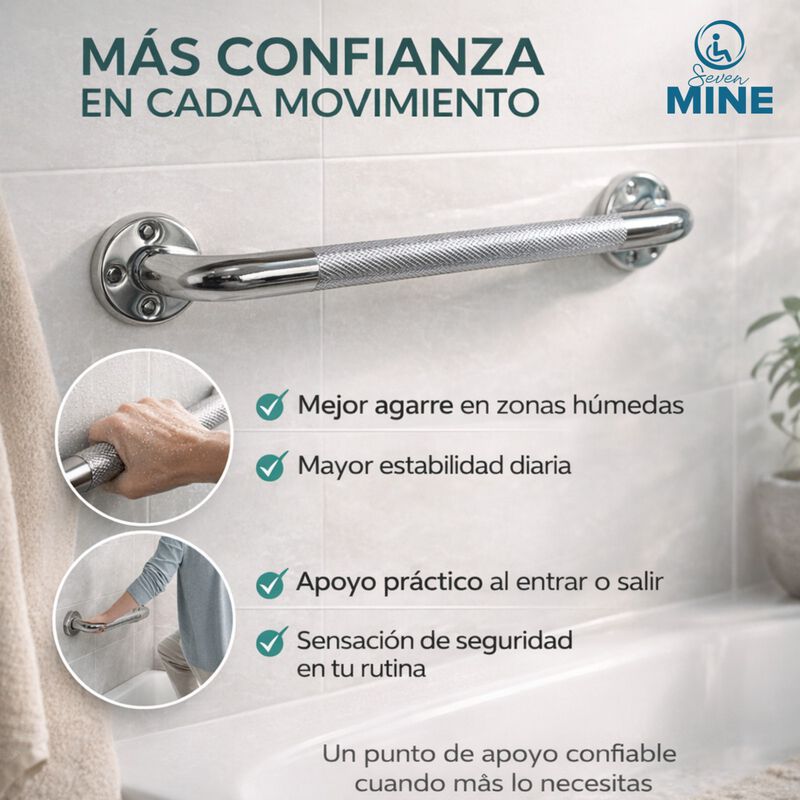 Barra Seguridad Ba&ntilde;o 16" (41 Cm) Acero Inoxidab... image number null