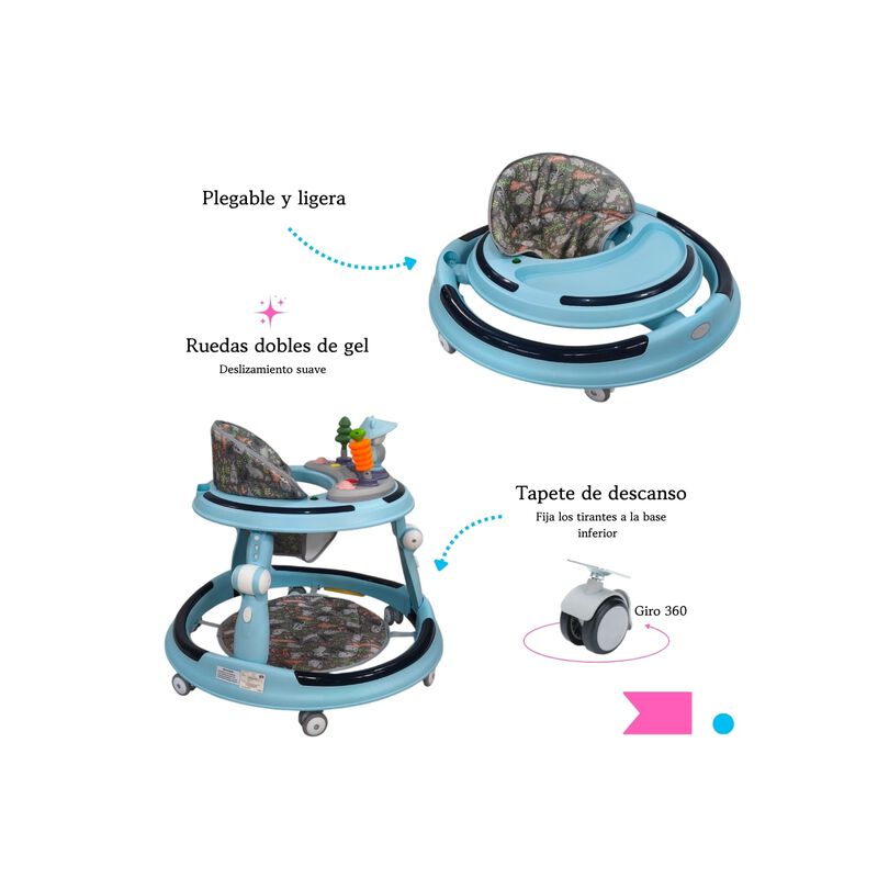 Andadera Panda Led Musical Plegable 6 Ruedas 36... image number null
