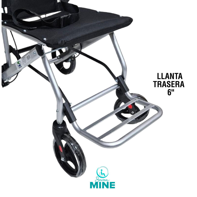 Silla de Ruedas de Traslado Viajera con Frenos ... image number null