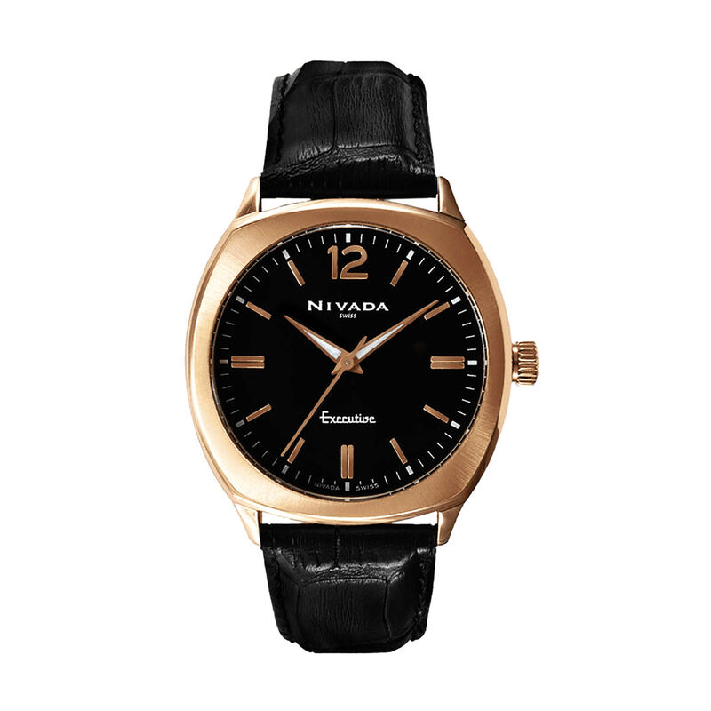 Reloj Nivada Executive Dama Pvd Rosa/Piel Negro... image number null