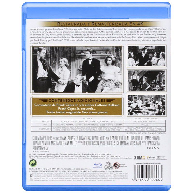 Vive Como Quieras [blu-ray] (1938) - No Puedes ... image number null