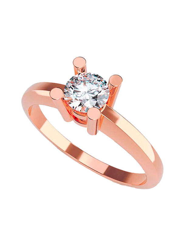 Anillo de Compromiso de 14K con Diamante de Lab... image number null