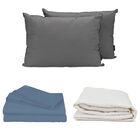 Sábanas Queen Size Spring Air Azul + Protector + Almohada Dicasa 2-Pack