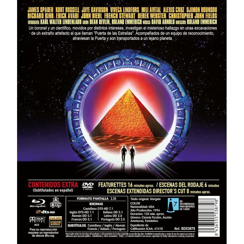 Stargate Bd Edici&oacute;n Especial + Dvd. Con Extras ... image number null