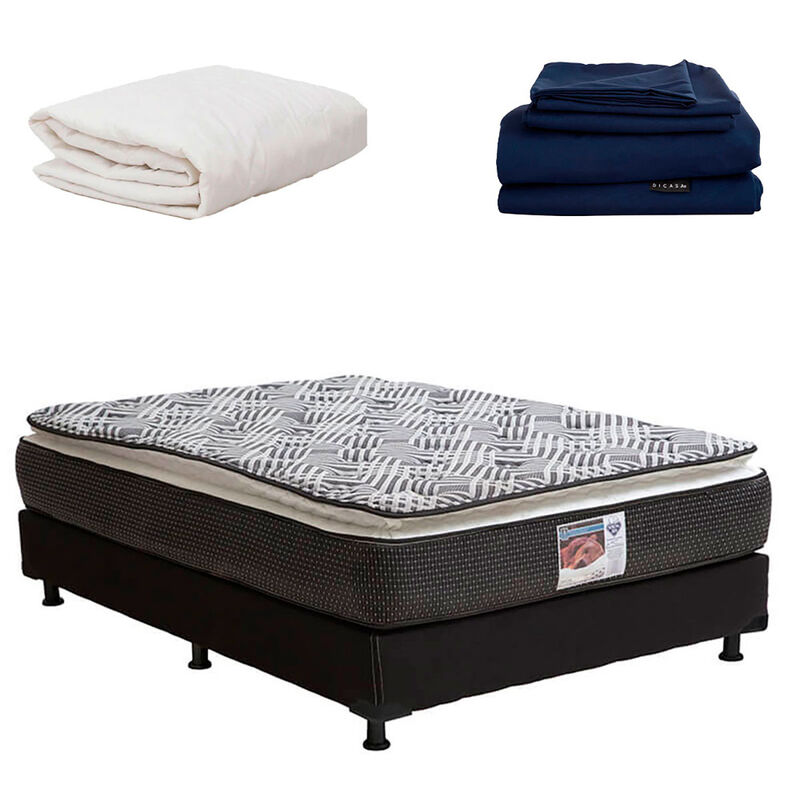 Colchón Queen Size Spring Air Omega+Sábanas Dic... image number null