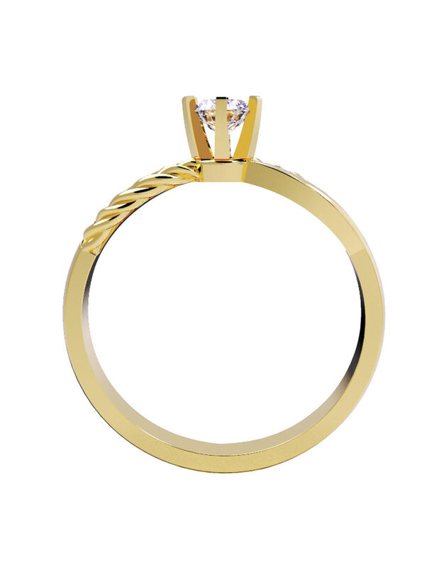 Anillo de Compromiso en Oro de 14K con Circonia... image number null