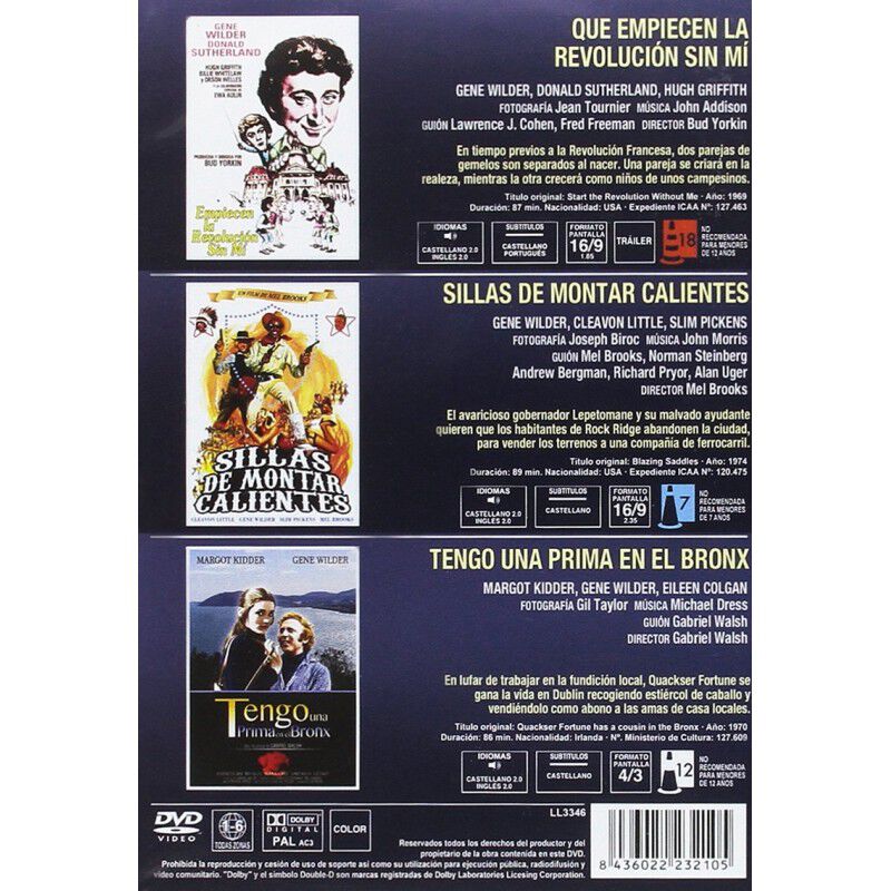 Gene Wilder - 1933 - 2016 [3 Dvd] image number null
