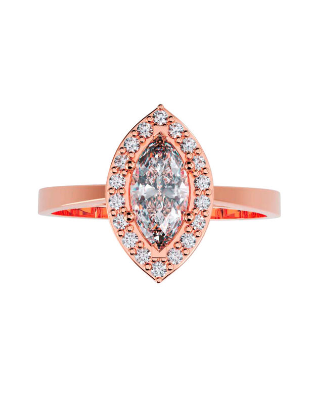 Anillo de Compromiso en Oro de 10K con Circonia... image number null