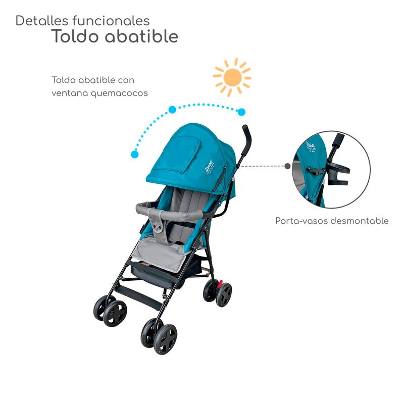 Carriola Plegable con Reclinado y Toldo Carri D... image number null