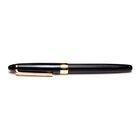 Pluma Bizzarro Negra Con Dorado-tinta Azul Gua-pl-n
