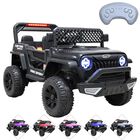Camioneta Montable El&eacute;ctrica Para Ni&ntilde;os Luces  Bluetooth M&uacute;sica Control Remoto Doble Motor Modo Mecedora  Bater&iacute;a 12v Negro