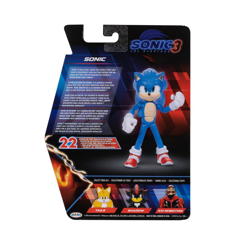 Figura De Acci&oacute;n Sonic The Hedgehog Sonic 3 Mov... image number null