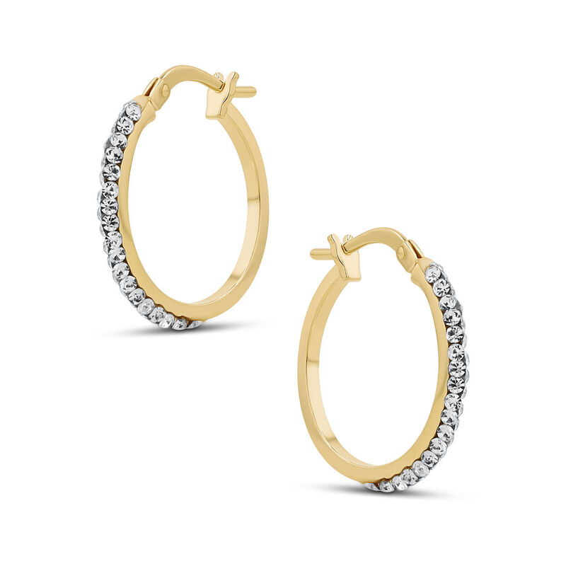 Arracadas 2Begold Amarillo Con  Zirconias (15Mm... image number null