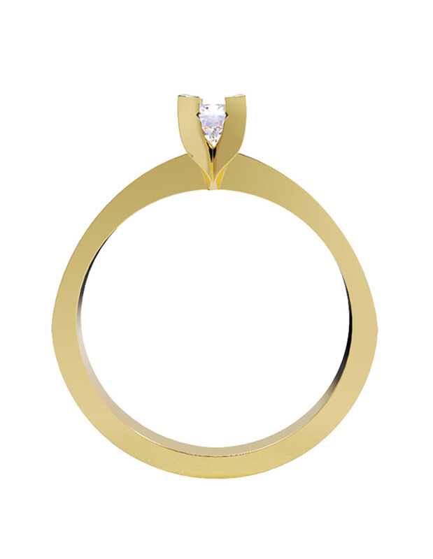 Anillo de Compromiso en Oro de 10K con Circonia... image number null