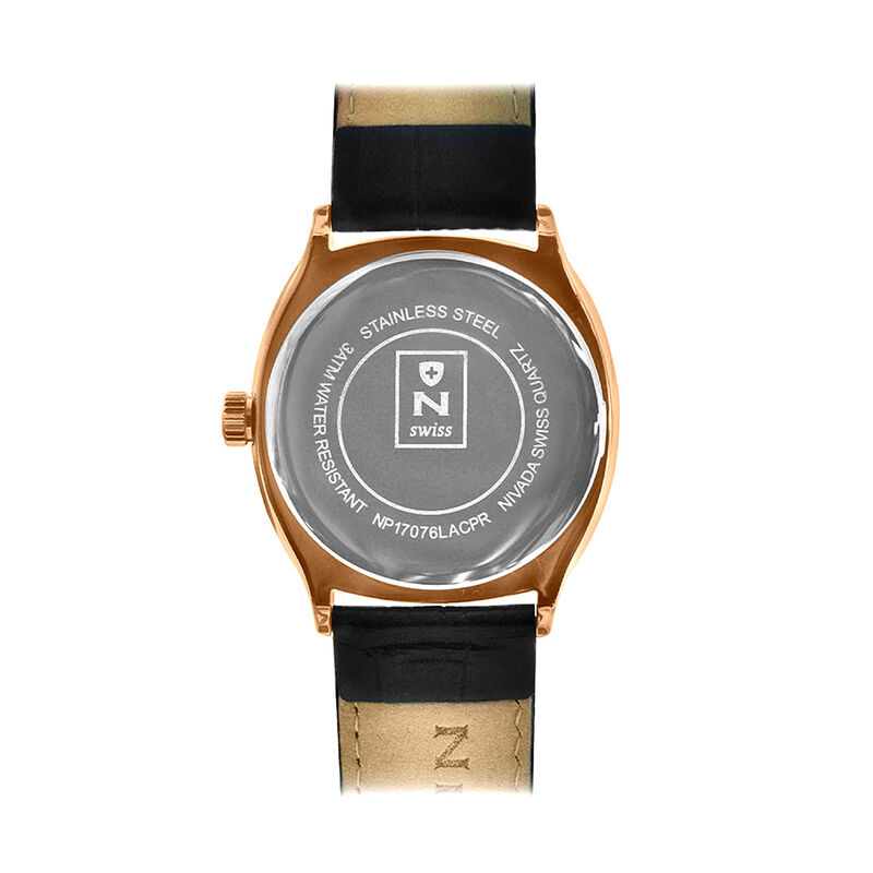 Reloj Nivada Executive Dama Pvd Rosa/Piel Negro... image number null