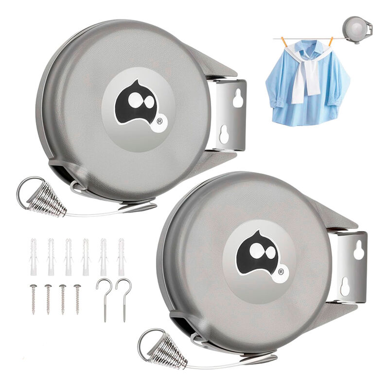 Set de 2 Tendederos Plegables para Ropa de 15 m... image number null