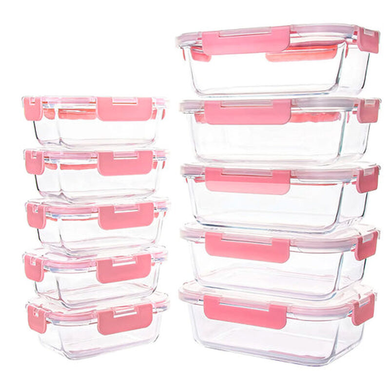 Set Brandtrendy 10 recipientes de Vidrio con Ta... image number null