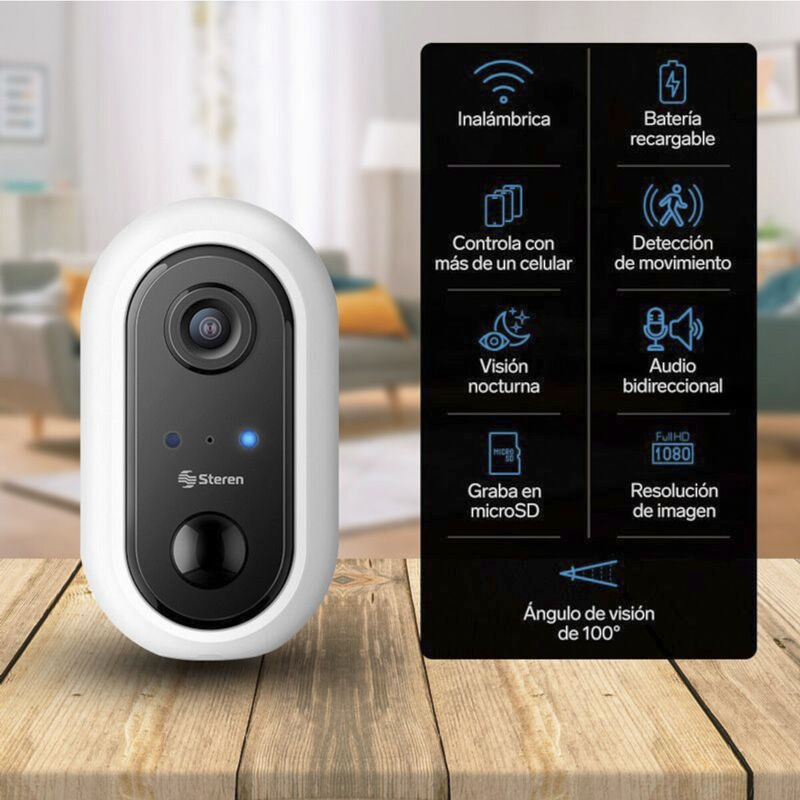 C&aacute;mara De Seguridad Wi-Fi Full Hd Fija Con Bate... image number null