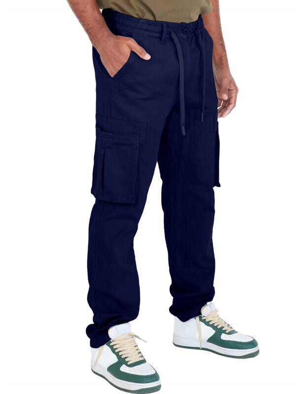 Pantal&oacute;n Jogger Hombre Ajuste En Cintura Azul M... image number null