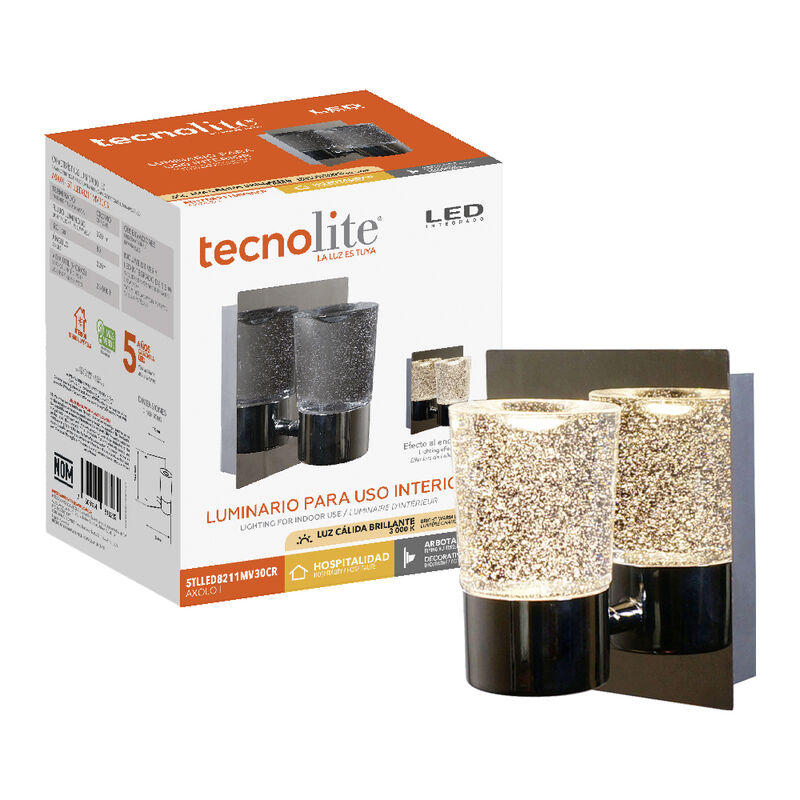 L&aacute;mpara de Pared Arbotante Cristal LED 5.5 W, L... image number null