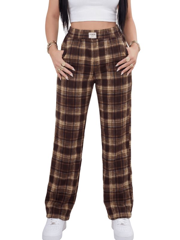 Pants De Corte Ancho Malabis Pant-059 Caf&eacute; Clar... image number null