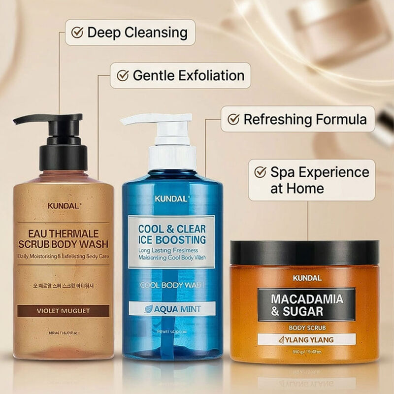 Kit Kundal Body Scrub + Scrub Body Wash + Cool ... image number null